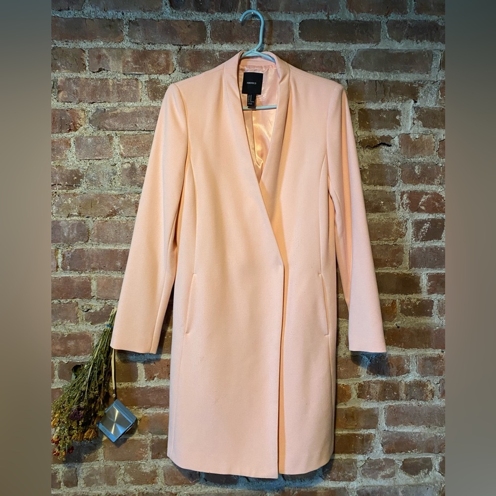 Long dusty pink blazer